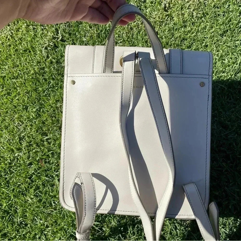 EUC Anne Klein Off-White Ava Faux Leather Backpack Bag - Picture 16 of 17